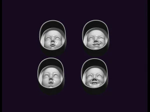 Molds for casting silicone molds of childrens faces 3D Print Model