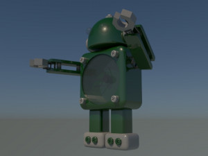 robot clock 3D Model