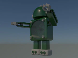robot clock 3D Model