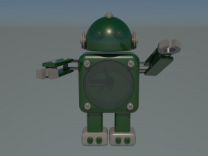 robot clock 3D Model