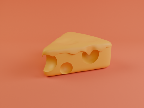 An Appetizing Piece of Cheese 3Dモデル