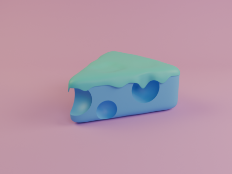 An Appetizing Piece of Cheese 3D Model
