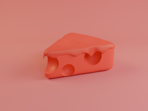 An Appetizing Piece of Cheese 3D Model