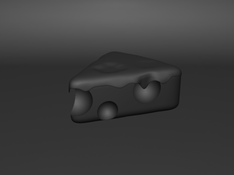 An Appetizing Piece of Cheese 3D Model