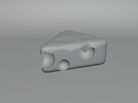 An Appetizing Piece of Cheese 3D Model