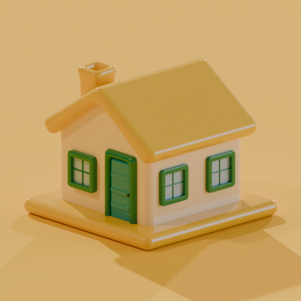A Fairy-Tale House in Isometric View 3D 모델 .c4d .max .obj .3ds .fbx .stl .blend