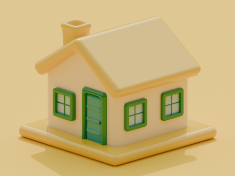 A Fairy-Tale House in Isometric View 3D 모델