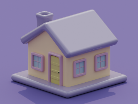 A Fairy-Tale House in Isometric View 3D 모델