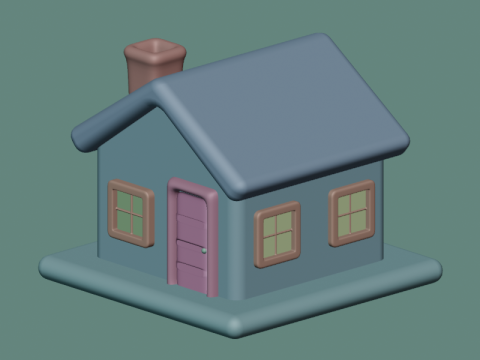 A Fairy-Tale House in Isometric View 3D 모델