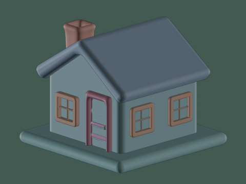 A Fairy-Tale House in Isometric View 3D 모델