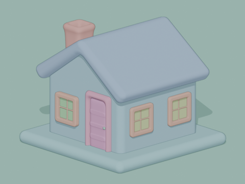 A Fairy-Tale House in Isometric View 3D 모델