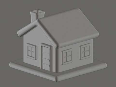 A Fairy-Tale House in Isometric View 3D 모델
