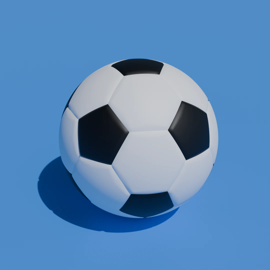 Realistic 3D Soccer Ball 3D Model .c4d .max .obj .3ds .fbx .stl .blend 