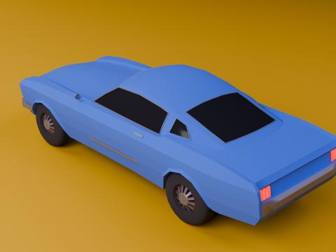 Low Poly Mustang 1965 Modelo 3D