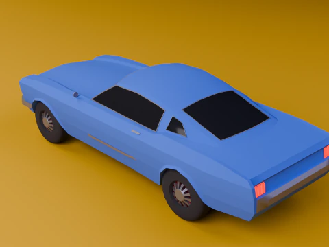 Low Poly Mustang 1965 3D Model
