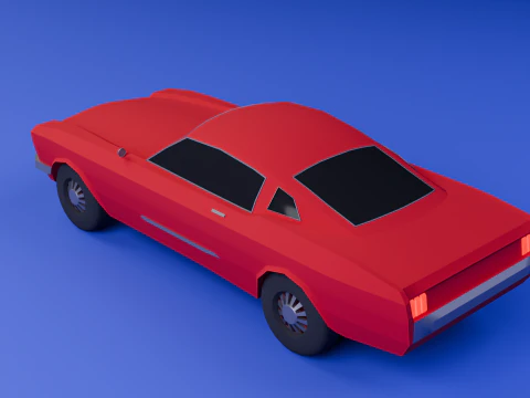 Low Poly Mustang 1965 3D Model