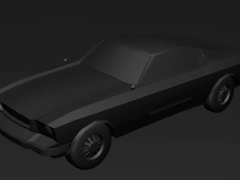 Low Poly Mustang 1965 3D Model
