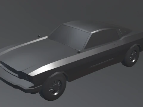 Low Poly Mustang 1965 3D Model