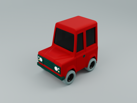 Red Off-Roader of the Future A Stylized for Creative Projects 3D 모델
