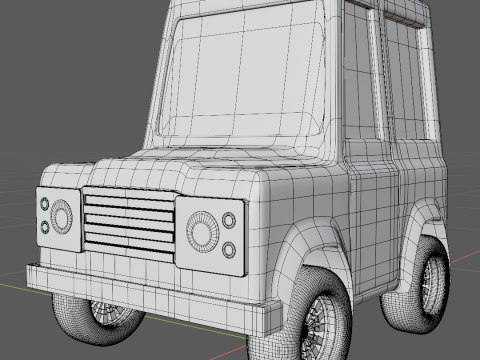 Red Off-Roader of the Future A Stylized for Creative Projects Modello 3D