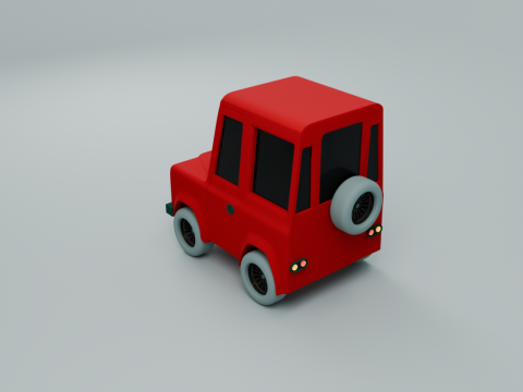 Red Off-Roader of the Future A Stylized for Creative Projects Modello 3D