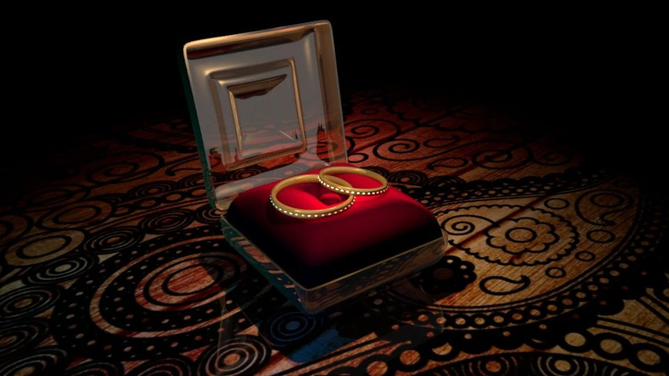 золотые кольца 3D Модель .c4d .max .obj .3ds .fbx .stl .blend 