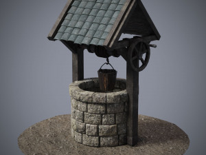 Game Ready Water Well 3D Model