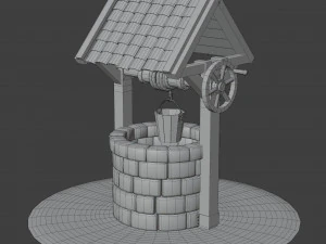 Game Ready Water Well 3D Model