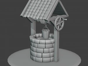 Game Ready Water Well 3D Model