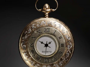 Rel&oacute;gio de bolso vintage pronto para jogo Modelo 3D