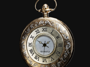 Game Ready Vintage Pocket Watch Model 3D