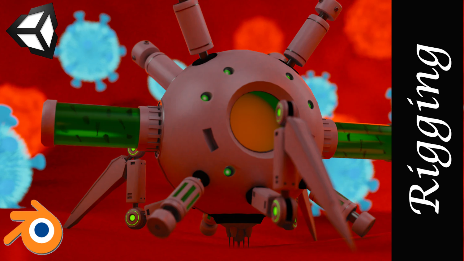 nanovirus machine 3D Model .c4d .max .obj .3ds .fbx .stl .blend 