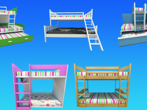 collection of five bunk beds 3Dモデル
