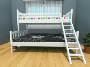 collection of five bunk beds 3D Model