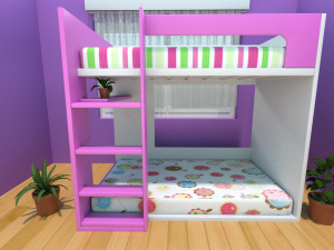 collection of five bunk beds 3D 模型