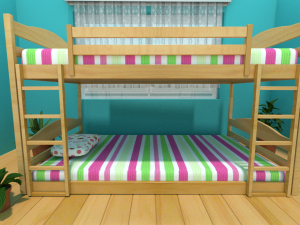 collection of five bunk beds 3D 模型