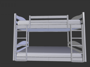 collection of five bunk beds 3D 模型