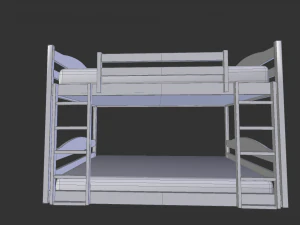 collection of five bunk beds 3D Model