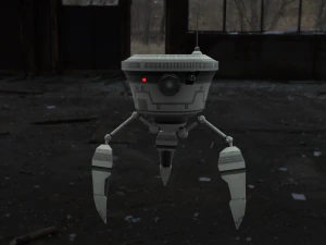 Robot pengawas kecil Model 3D