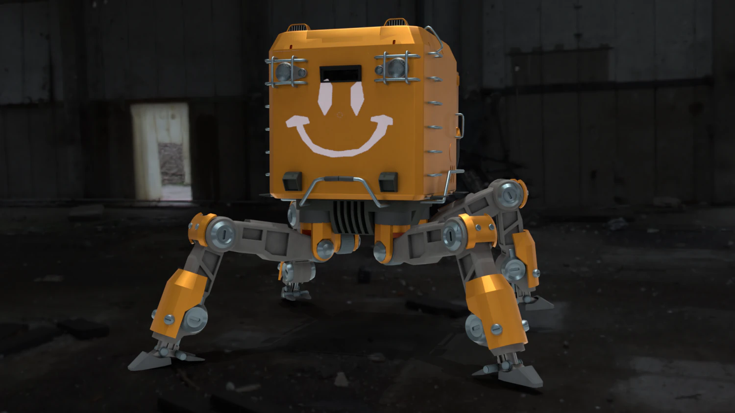 CubeMechine transport 3D Model .c4d .max .obj .3ds .fbx .stl .blend 