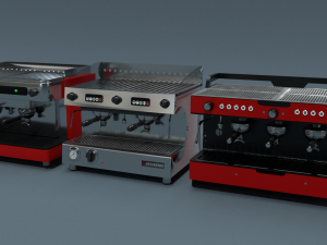 Collection of 3 coffee machines 3D-Modell
