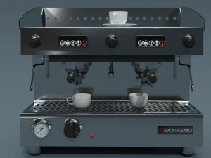 Collection of 3 coffee machines 3D Model