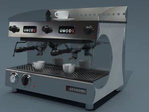 Collection of 3 coffee machines 3D Model