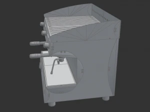 Collection of 3 coffee machines 3D Model