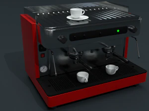 Collection of 3 coffee machines 3D Model