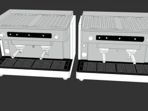 Collection of 3 coffee machines 3D Model