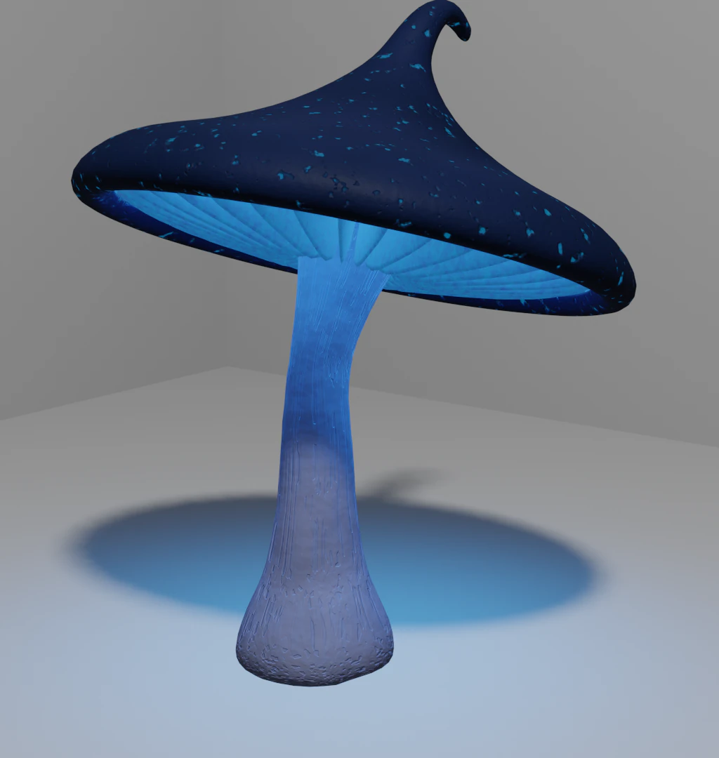 Glowingmushroom 3D Model .c4d .max .obj .3ds .fbx .stl .blend 