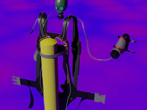 kit de protecci&oacute;n contra gases y humos Modelo 3D