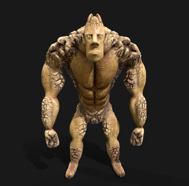 Rocky man 3D Model .c4d .max .obj .3ds .fbx .stl .blend 
