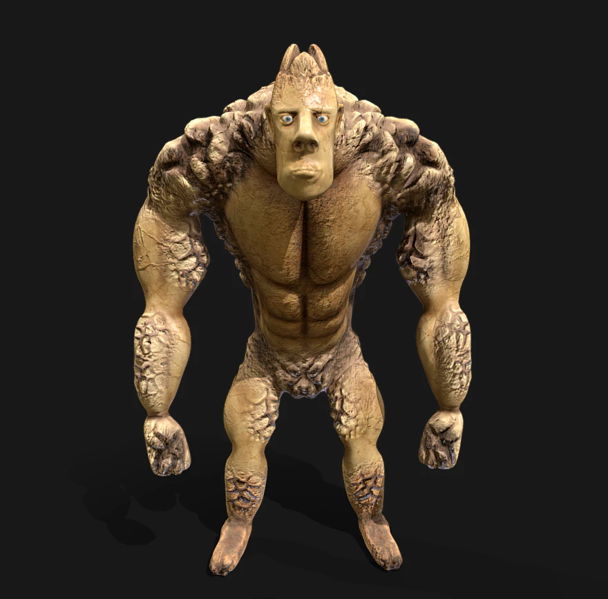 Rocky man 3D Model .c4d .max .obj .3ds .fbx .stl .blend